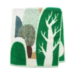 morita Miw 森田雙層面巾 - 森林圖案設計放大圖片