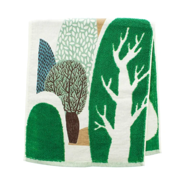 morita Miw 森田雙層面巾 - 森林圖案設計放大圖片