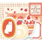 裝飾紙套裝- 紅色貓咪草莓甜品