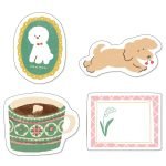 裝飾紙套裝-綠色小狗飲品