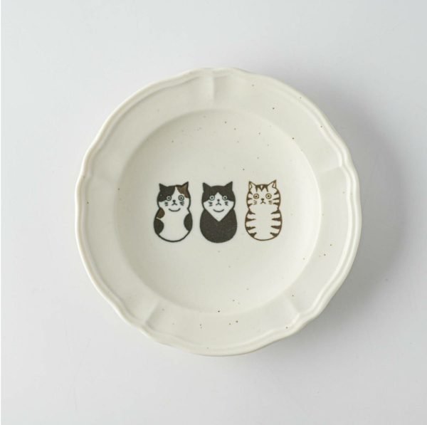 Shichita小貓浮雕餐盤 14cm - 餐盤正面