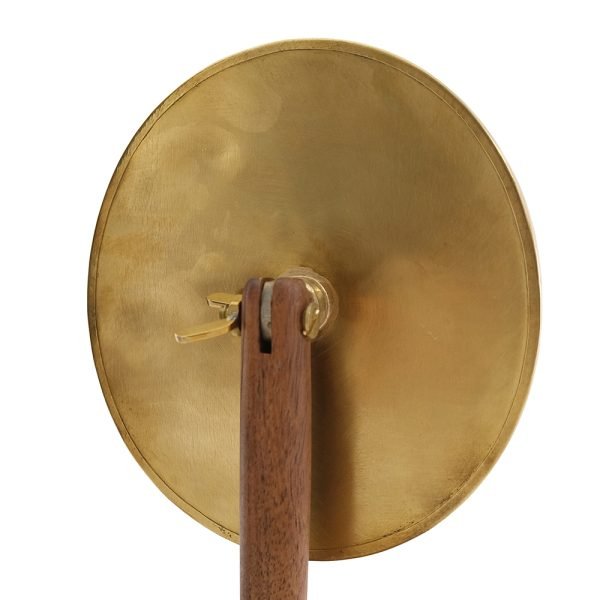 黃銅製橢圓形座枱式鏡子背面