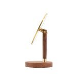 黃銅製橢圓形座枱式鏡子側面圖