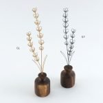 鐵線製薰衣草花瓶裝飾有金色與灰色兩款