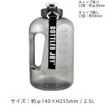 日本 Bottled Joy 水樽 - 2.5 L 之尺寸展示圖