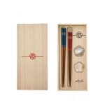 夫妻筷子連筷子架套裝 梅花結