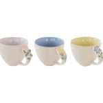 浮雕花朵手柄陶瓷杯子