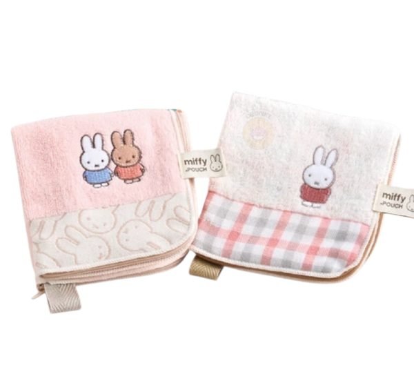 日本 Miffy 粉紅色多用途毛巾袋