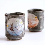 手繪日本兔系列 夫妻茶杯套裝 | 九谷燒