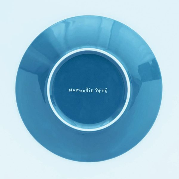 Nathalie Lete 陶瓷餐盤 - 藍色鳥兒款 - bottom