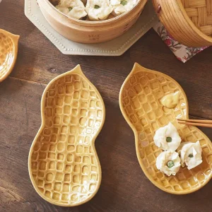 Yoshizawa 益子燒花生造型餐盤