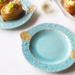 Yoshizawa 益子燒松鼠小花環盤子