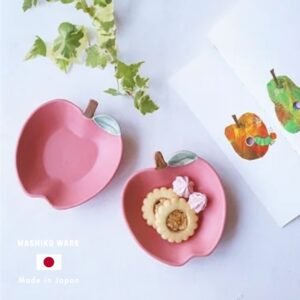 Yoshizawa 益子燒蘋果小盤 紅色