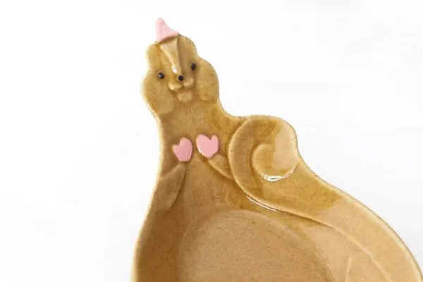 松鼠餐盤頭部設計細節放大圖