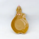 Yoshizawa 吉澤窯益子燒松鼠餐盤 正面圖