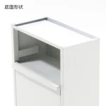 川口工器 調味料收納箱 白色（含5個調味盒）底部特寫圖片，白色背景