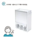 川口工器 調味料收納箱 白色 - 3個調味盒白色背景產品特點介紹