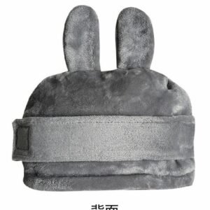 Miffy 汽車座位頸枕毛毯 灰色 背面