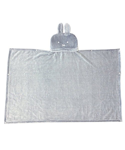 Miffy 米菲汽車座位頸枕毛毯 灰色 正面展開示意