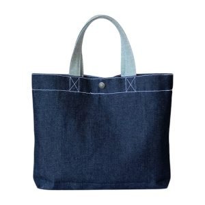 日本製 牛仔布可愛柴犬手挽袋背面