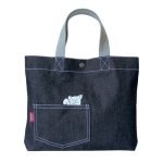 日本製 牛仔布可愛柴犬手挽袋