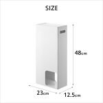 日本 TOWER 廁紙收納箱尺寸詳情圖，背景為白色