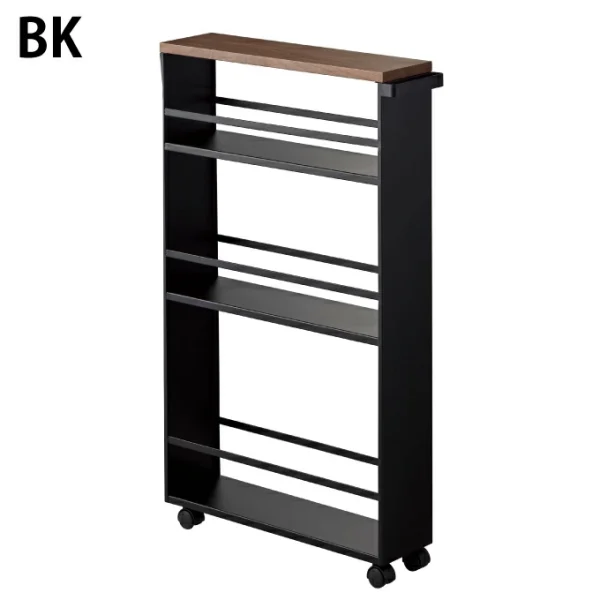 日本TOWER窄型廚房收納層架,黑色款