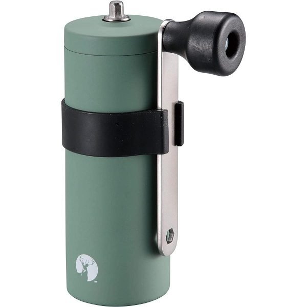 日本製 CAPTAIN STAG 陶瓷刀手搖咖啡研磨器 白色背景圖片