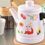 日本 富士琺瑯 娒明咖啡壺圖案大特寫