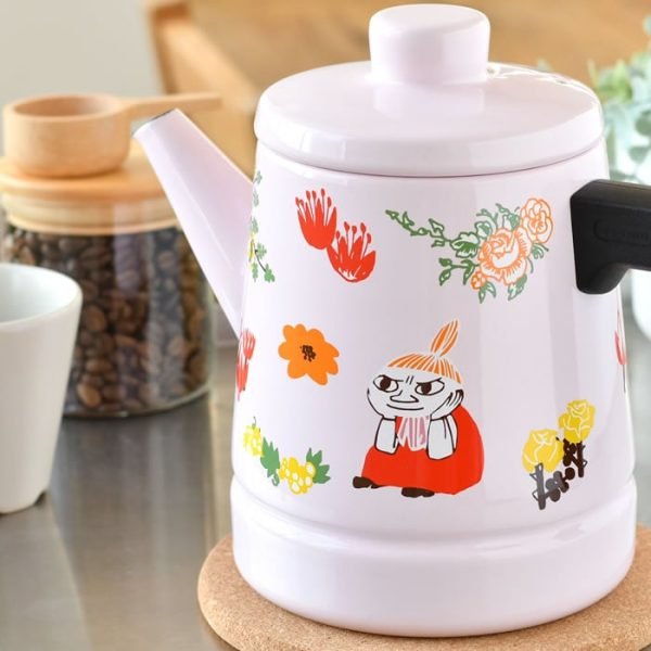 日本 富士琺瑯 娒明咖啡壺圖案大特寫