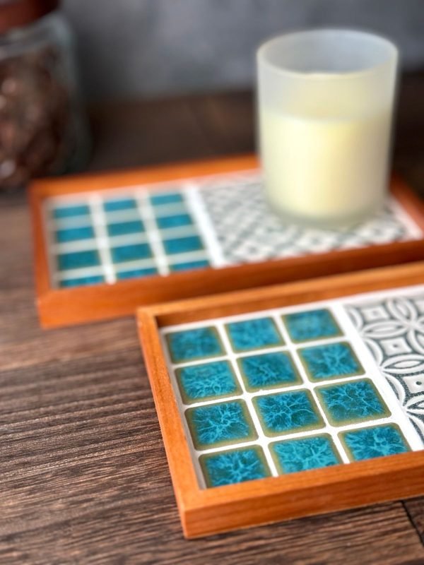 日本製SATOMIMI 咖啡托盤格仔部份特寫圖