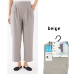 Gunze Tuche 涼感彈性錐形褲 杏色款穿上的效果