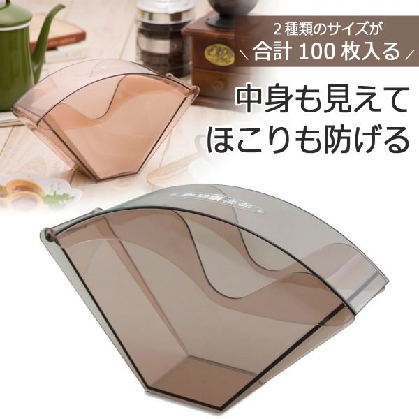 日本製 下村咖啡濾紙收納盒的產品展示圖，圖上方簡介