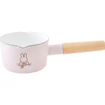 FUJIHORO MIFFY 琺瑯單柄小鍋 - 12cm 粉紅色款正面白色背景圖