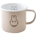 FUJIHORO MIFFY 粉彩系列琺瑯杯子灰啡色款的正面白色背景圖