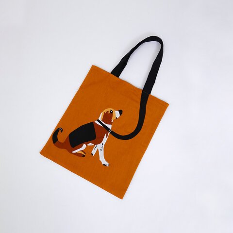 Maison Bengal|MQ 狗狗手提袋灰色背景正面圖