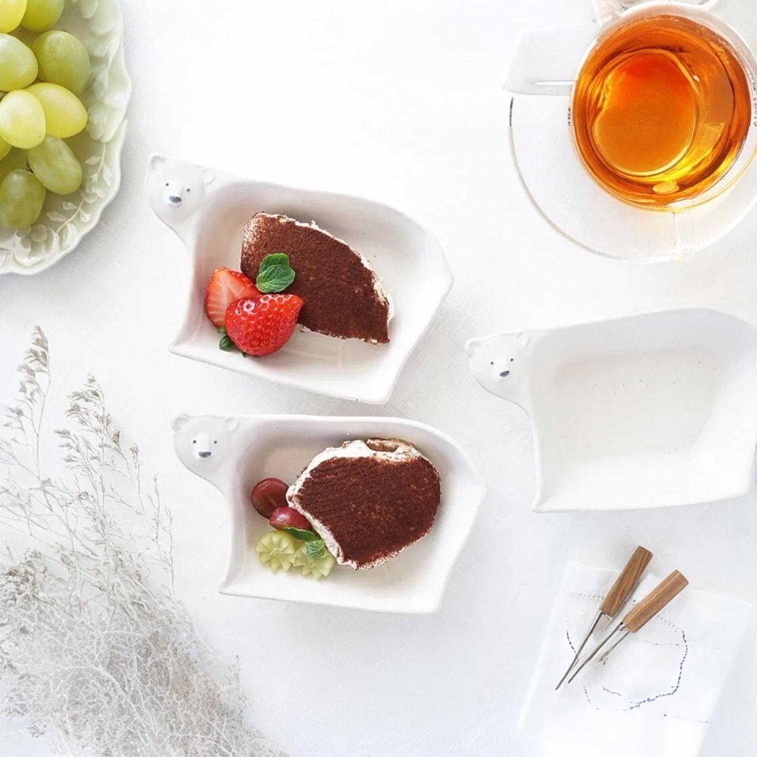 Yoshizawa 益子燒北極熊造型小碗