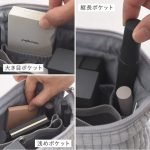 bon moment 絎縫自立式化妝包 不同間隔可放不同物品的示範合併圖