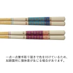 日本製 Tetote 手繪對筷禮盒套裝兩對橫放的白色背景圖，底下有日文簡介寫着"每件作品都是手繪並用畫筆繪製的，因此裝飾上可能會存在個體差異"。