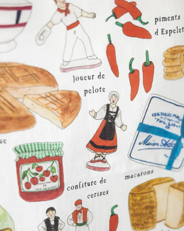 Fog Linen Work 2026 亞麻年曆布- Basque Souvenir 圖案特寫