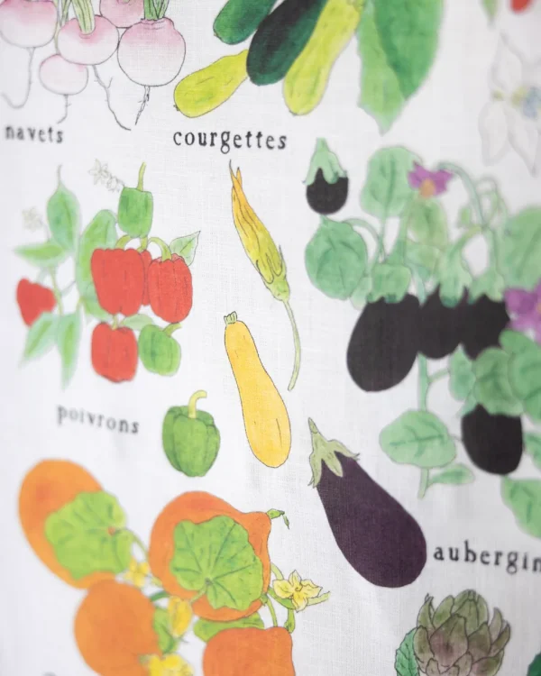 Fog Linen Work 2026 亞麻年曆布 - Fresh Vegetables 圖案放大圖