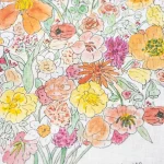 Fog Linen Work 2026 亞麻年曆布- Joyful 圖案特寫