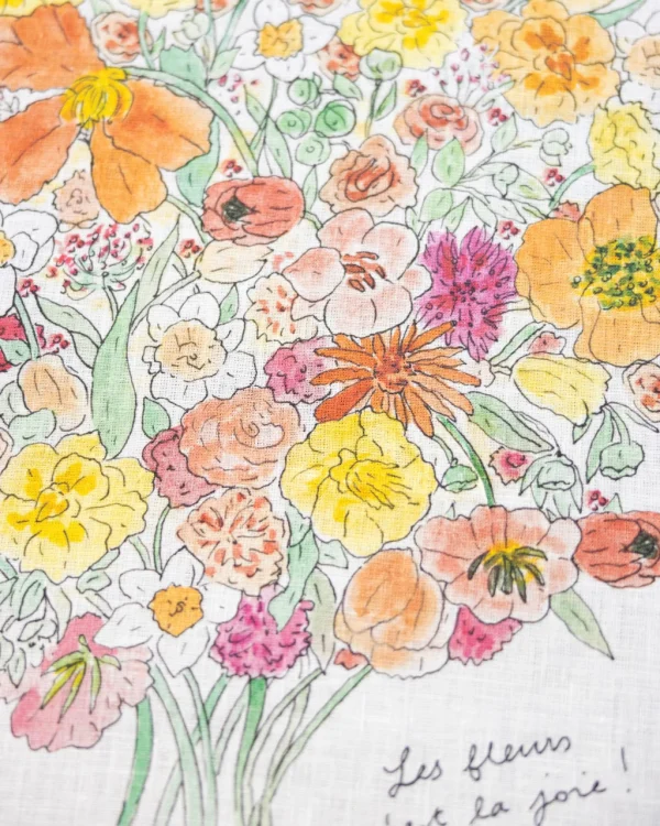 Fog Linen Work 2026 亞麻年曆布- Joyful 圖案特寫