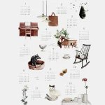 Fog Linen Work 2026 亞麻年曆布 - Tender Time 白色背景全幅圖