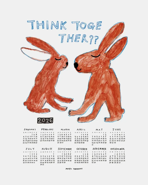 Fog Linen Work 2026 亞麻年曆布 - Think Together 白色背景全幅圖