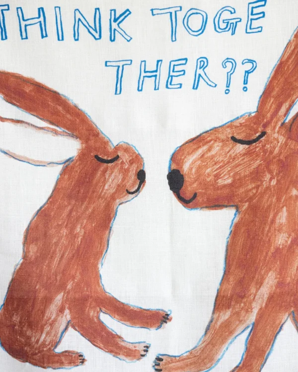 Fog Linen Work 2026 亞麻年曆布 - Think Together 圖案特寫