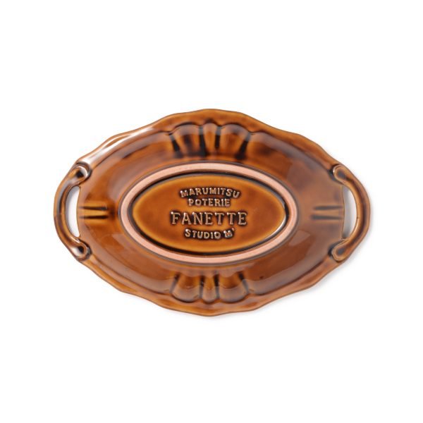 Studio M' FANETTE 橢圓碗 25cm 啡色款底部白色背景圖