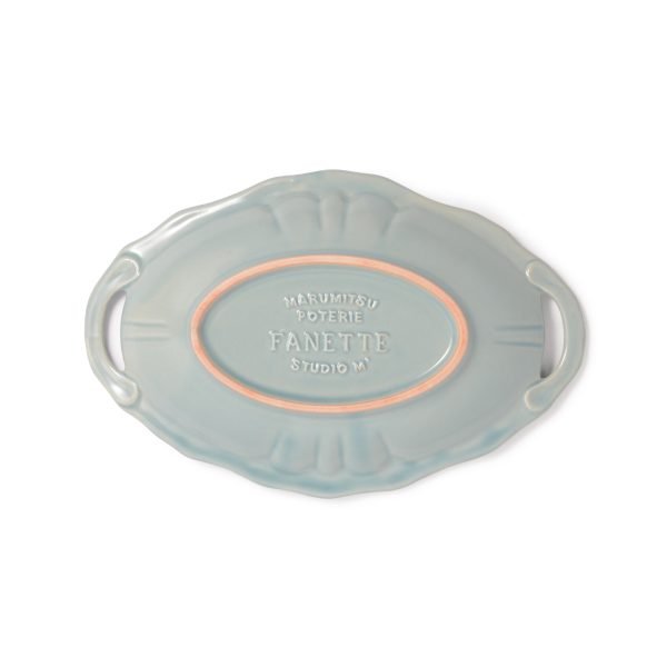 Studio M' FANETTE 橢圓碗 25cm 淺藍色款底部白色背景圖