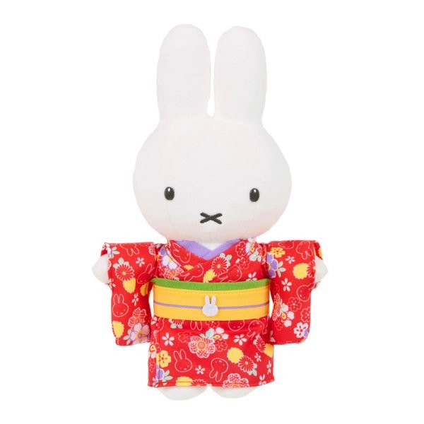 Miffy 橙紅色和服公仔正面白色背景圖