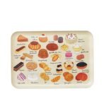 日本製 Isabelle Boinot 亞麻面長方形托盤 -GATEAU 正面白色背景圖